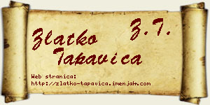 Zlatko Tapavica vizit kartica